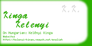 kinga kelenyi business card